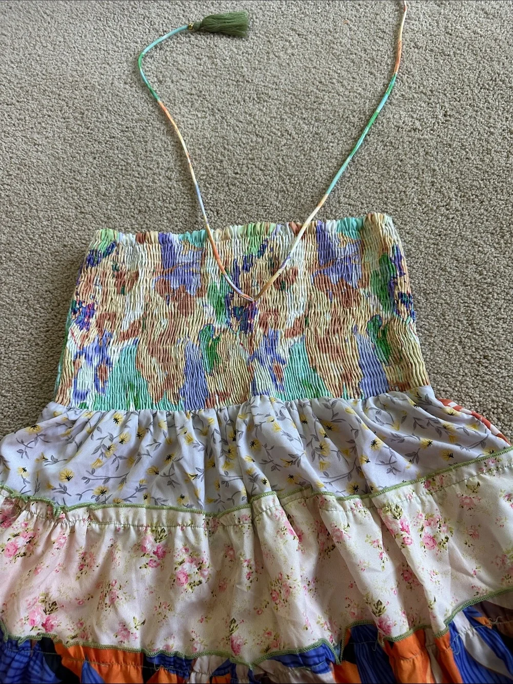 Bohera smocked top boho  dress - Picture 5 of 6